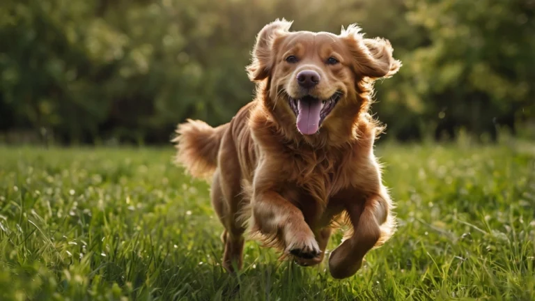 Red Golden Retriever with a red coat